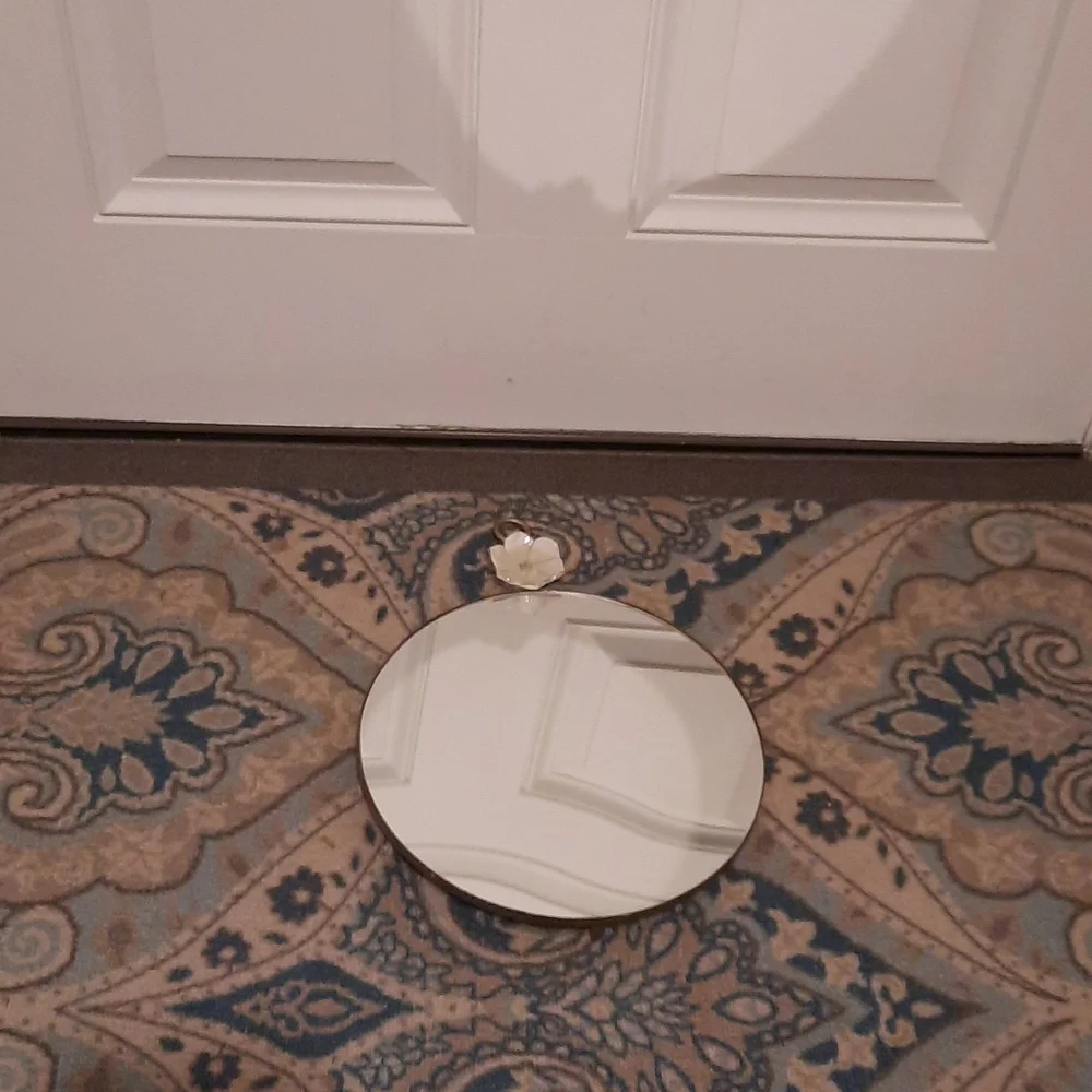 Anthropologie Paige Ceramic Flower Mirror
